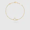 Designer Butterfly Armband Rose Gold Plated Chain Ladies and Girls Valentine's Day Mors dag Engagementsmycken Fade286o