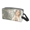 Kosmetiska väskor kawaii Our Lady of Guadalupe Virgen Maria Zarape Travel toalettartiklar Virgin Mary Katolsk makeup arrangör Dopp Kit