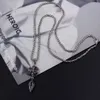 Дизайнерское Ch Cross Роскошное хромированное ожерелье с подвеской Мужские модные женские легкие высокие уникальные хип-хоп шейные цепочки в форме сердца Свитер-цепочка Подарок любовнику Новый 2024 Y2pf