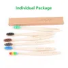 10pcs escova de dentes de dentes personalizados amigáveis ​​escovas de dentes de dentes de bambu odontológica Cuidado oral de dentes de escova de dentes de bambu dentes de cerdas macias 231227