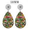 Dangle Earrings MOM Girls Sunflower 12mm 18mm Snap Button Drop Acrylic Eardrop Ear Stud DIY Jewelry V2000