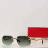 Óculos de sol para mulheres designer leopardo cabeça composto metal sem aro quadro óptico clássico retângulo quadrado luxo ouro guarda-sol carti óculos lunette de soleil