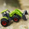 Mini Alloy Farmer Car Engineering Tractor Toy Model Farm Vehicle Belt Boy Diecast Simulation 231227