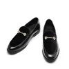 Modepunkten Toe Dress Shoes Men Loafers Patent Leather Oxford For Formal Mariage Wedding Party Flats 231227