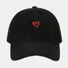 Ball Caps Design Liefde Hart Borduren Corduroy Baseball Heren Dames Lente Herfst Vizierhoed