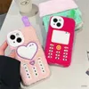 Mobiele telefoon hoesjes Koreaans schattig 3D cartoon mobiel pluche bont telefoonhoesje voor iPhone 15 14 13 12 Pro Max 11 Grappig stijlvol schokbestendig Soft achterkant
