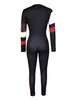 Vanligt lapptäcke Jumpsuit med höstens dragkedja design rund hals långärmad sportkläder kvinnors jumpsuit 231227