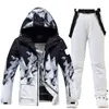 Ice Snow Suit Wear Snowboard Roupas Inverno Quente À Prova D 'Água Trajes Ao Ar Livre Conjunto de Esqui Jaquetas Cinta Calças Para Homem e Mulher 231227