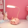 Lampy stołowe kreskówkowe lampa zwierzęcego ładowne biurko