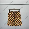 24ss designer mens shorts homens checkerboard jacquard carta impressão curta verão calças de luxo moda casual calças de algodão calça casual calças