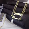 Diamentowe łańcuchy designerskie naszyjniki wisiorek złota platowana sier titanium stalowa marka liste