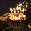 Candles 10Pcs/Set Relighting Trick Props Creative Joke Invincible Cake Decors Christmas Birthday Party Funny Drop Delivery Home Garde Dhall