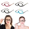 Sunglasses 1.50- 4.0 Diopter Rotating Makeup Reading Glasses Colourful Frame Vision Care Magnifying Eyewear Cosmetic