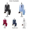 Blazerpants 2pcsset Men's Formal Blazer Jackets Coat Pants Tuxedos Wedding Slim Business Dress Suit Clothing for Man 231227