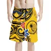 Camicie casual da uomo Polinesiano Chuuk Tattoo Stampe Abbigliamento Donna Abito abbinato Camicia da uomo Stile Confortevole Plumeria Giallo Amanti Vestire