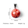Hänge halsband 2st Natural Stone Rose Quartz Crystal Malachite Agate Charms Ball Shape Pendants DIY för smycken Making Necklace