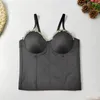 Women's Tanks SXTHAENOO 2023 Women Sexy Fashion Crop Top Diamond Flower Strapless Vest Bustier Bra Night Club Party Tank Female