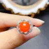 Cluster ringen oranje vuur opaal ring zilver bruids unieke 925 sterling fijne sieraden voor verlovingsbruiloft