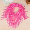 Foulards Floral Broderie Dentelle Châle Creux Out Respirant Cape Wrap Triangle Écharpe Mantilla Couvre-chef Pour Femmes Foulard À L'épreuve Du Soleil