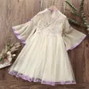 Mädchenkleider süße Kinder Sommer Spitze Blumen für Mädchen Prinzessin Langes Kleid Baby Outfits Kinder Kleidung Party Kostüme 6 8 10 12 Jahre