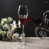 Vinglas 1 bit kreativ 3D Clear Diamond Glass Build-In Red White Cup Elegant Champagne Flute Goblets Hushåll Fina gåvor