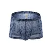 Sous-vêtements pour hommes, sous-vêtements sexy, boxers, shorts en maille transparente, lingerie ultra fine, culotte transparente avec pochette pour pénis