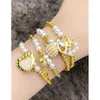 Bedelarmbanden sleutelarmband voor vrouwen mode parel goud kralen pulseras mujer mooie zoete stijl geweldig kerstcadeau schattig Bijoux femme