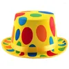 Berets Y166 Christmas Flat Top Clown Hat For Amusement Park Funny Circus Taking Po