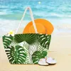 Sacos de compras Grande sacola de praia para mulheres anti aspersão com bolsos de zíper viagem ou ginásio ombro
