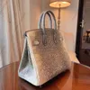 All Handmade Tote Designer Skew Classic Clamshell Bag 25 30 Dimensions Imported Lizard Skin Beeswax Thread Sewn Gold Plated Hardware
