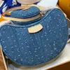 Designer bag Half Moon shoulder bag womens Luxurys leather handbags handbag crossbody bag Pea shaped bag Curved bag 46828