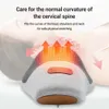 Chiropractique Couper Traction Oreiller chauffage masseur vibrant pour le cou détend le colonne vertébrale de la colonne cervicale de la colonne vertébrale.