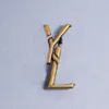 Broches de luxo designer masculino pinos de broche feminino marca vintage letra dourada letra broch