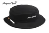 2021 Solid Black Men Women Bucket Hat Cigarettbroderi Inget Chill Hip Hop Fishing Cap Vuxen unisex Panama Bob Hat Flat Sunhat Q06091496