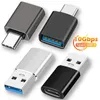 Adaptador OTG do tipo C 10 Gbps Tipo C USB C Male para USB 3.2 Conversor feminino para MacBook Xiaomi Samsung USBC OTG Connector