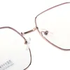 Sunglasses Anti-blue Metal Glasses Eyewear Eyeglass Female Computer Square Big Frame Optical Spectacle