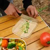 Servis 900 ml rostfritt stål lunchlåda med skärbräda bärbar picknick bbq camping bento läcksäker fodral utomhus bordsartiklar