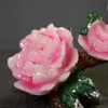 Creative Peony Color Changing Tea Pet Lucky Resin Tea Figurine Tea Set Decoration 231226