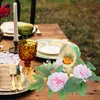 Candle Holders Garland Holder Wreaths Winter Ring Dining Table Flower Rings Artificial Leaf Silk For Pillars