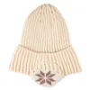 Bérets Unisexe Ajouter un chapeau tricoté d'hiver doublé de fourrure avec des chapeaux de bonnet de mode à oreille pour les hommes Femmes extérieures Classique du vent
