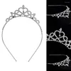 Grampos de cabelo lindas meninas princesa coroa nupcial cristal hoop headband crianças glitter strass twinkle tiara