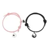 Braccialetti con ciondoli Bracciale per coppie romantiche per donne uomini Bellissimo cuore magnete astronauta intrecciato fatto a mano gioielli alla moda amante regali