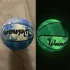 Glow In The Dark Basketball Regular Size 7# Hygroscopic Streetball Light Up Basketball Ball for Night Game Gift 231227