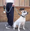 反射性ペットドッグハーネスリーシュ調整可能なナイロンプルロープトレーニングランニング犬襟チェーントラクションリードロープ
