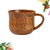 食器セットJujubeWood Beer Cup Solid Practical Milk Coffee Tea Mug Mug Mug DrinkingRingable reusable with Handle