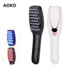 Aoko Electric Vibration Massage Comb Hair Growth Care Care Treatment Anti Oab Loss Potherapy Scalp Massager Comb USB充電式231227