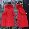 Cappotto da neve Parka Giacca invernale da donna Collo in pelliccia con cappuccio Parka Spessore caldo Giacche femminili Abiti da studente 231226