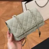 Flap Portable Women Mini Shoulder Bag Gold Hardware Caviar Diamond Lattice Quilted Luxury Handbag Crossbody Designer Bag Pochette Trend Coin Purse Suftcase 19cm