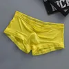 Mutande Intimo da uomo sexy in seta di ghiaccio Pantaloncini boxer trasparenti senza cuciture Mutandine comode e traspiranti ultrasottili Intimo