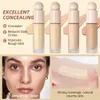 QI Face Liquid Foundation Cream Full Coverage Concealer Waterproof Makeup Base Brighten Cover Dark Circles 4 Colors 231227